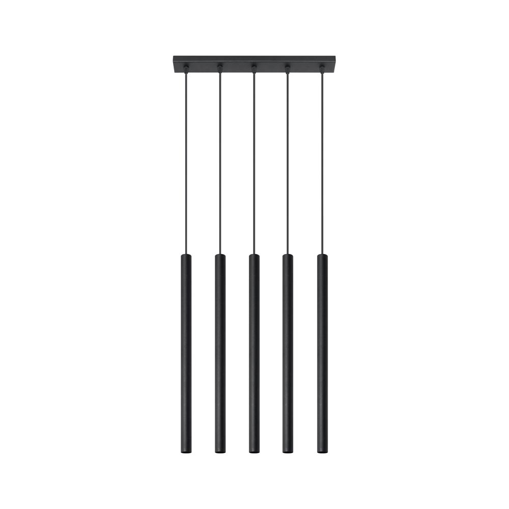 Lámpara de techo PASTELO 5 negra, G9 - XauenBatt Iluminación