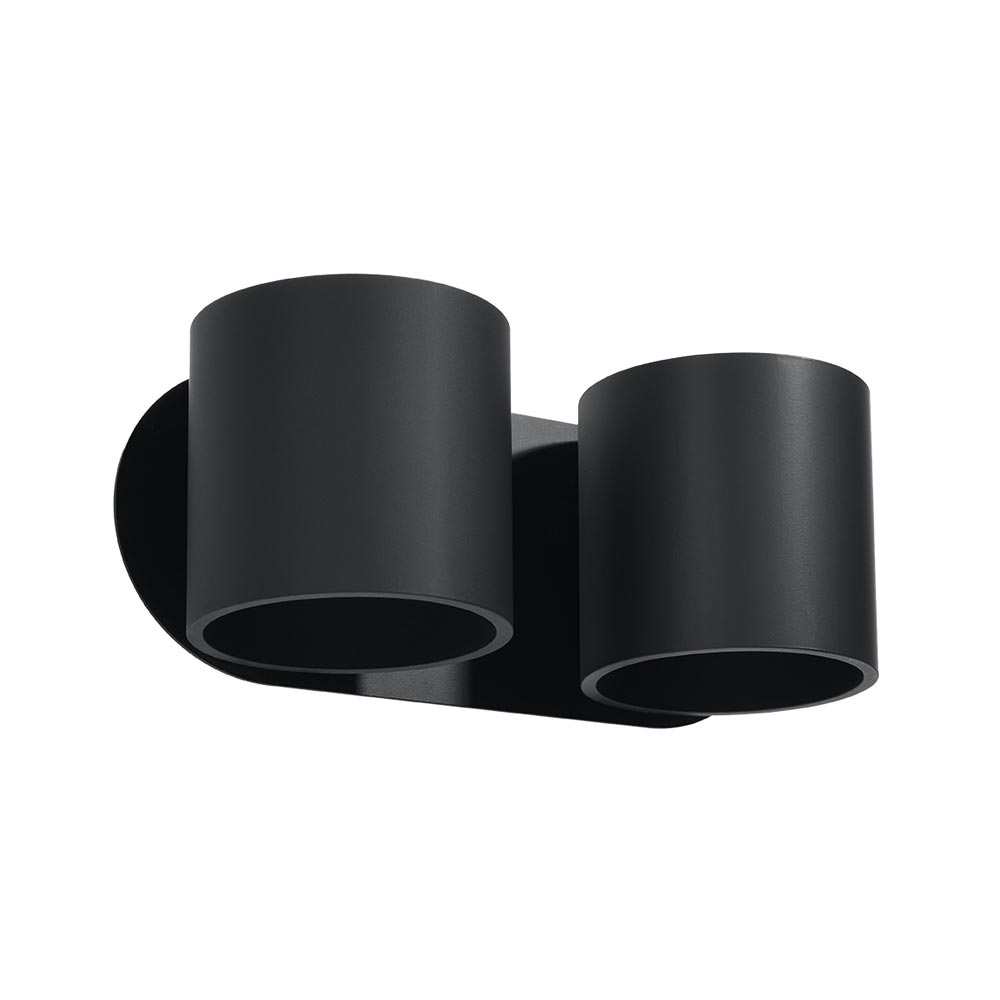 Aplique de pared ORBIS 2 negro, G9 - XauenBatt Iluminación