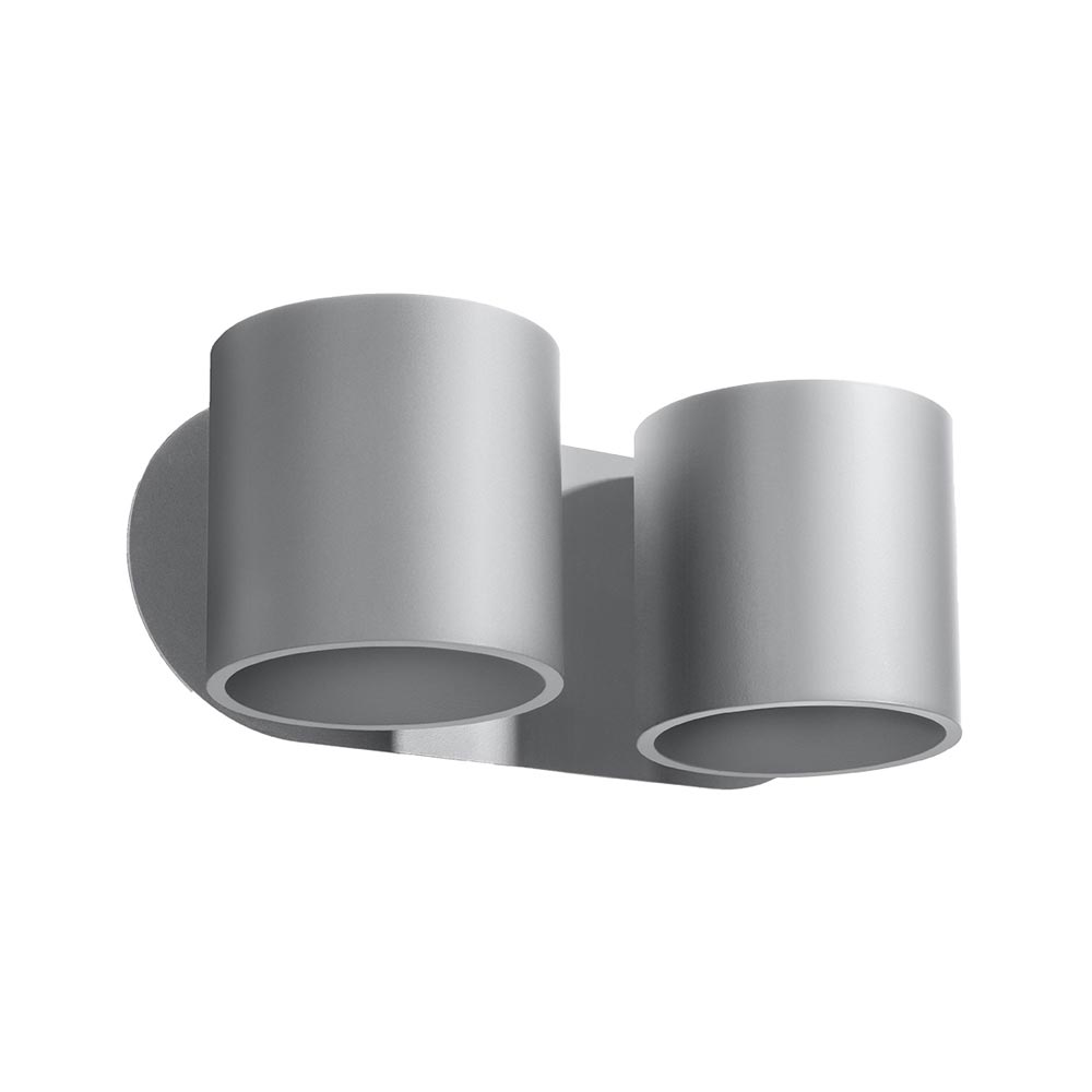 Aplique de pared ORBIS 2 gris, G9 - XauenBatt Iluminación