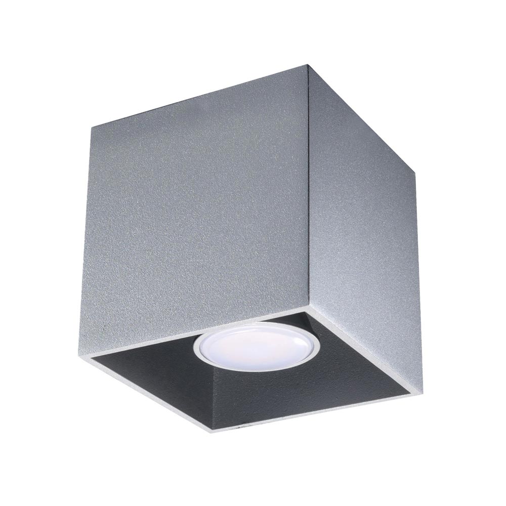 Aplique de techo QUAD 1 gris, GU10 - XauenBatt Iluminación