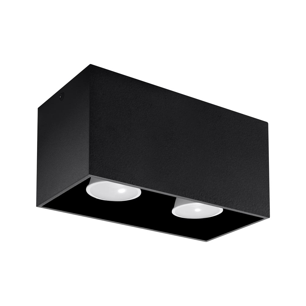 Aplique de techo QUAD negro, GU10 - XauenBatt Iluminación