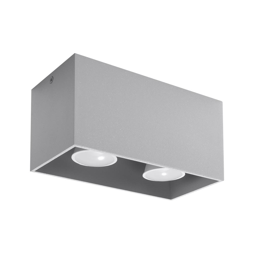 Aplique de techo QUAD gris, GU10 - XauenBatt Iluminación