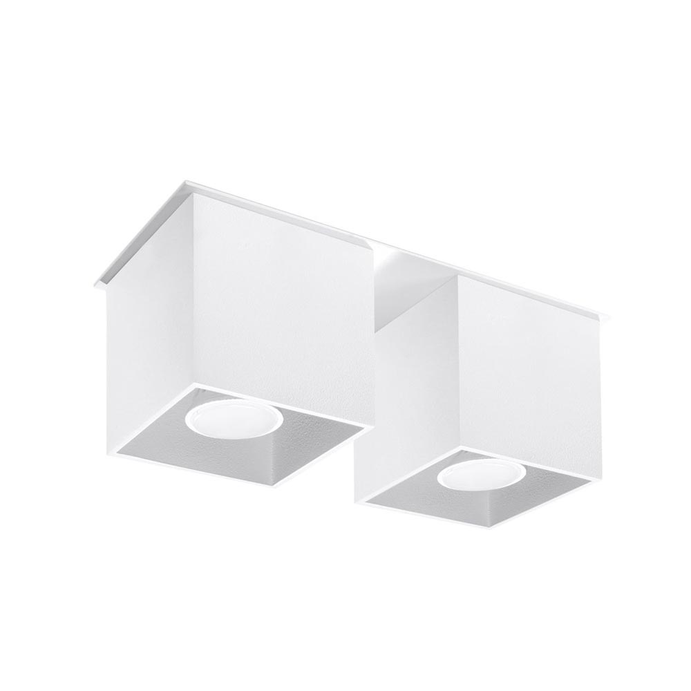 Aplique de techo QUAD 2 blanco, GU10 - XauenBatt Iluminación