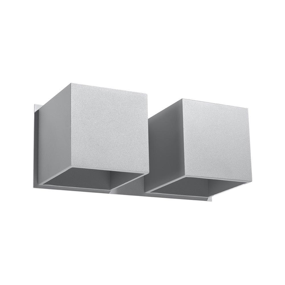 Aplique de pared QUAD 2 gris, G9 - XauenBatt Iluminación