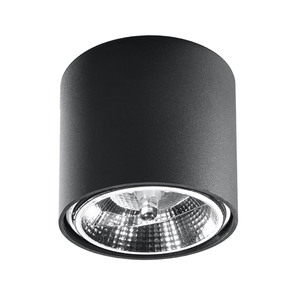 Aplique de techo TIUBE negro, GU10 - XauenBatt Iluminación