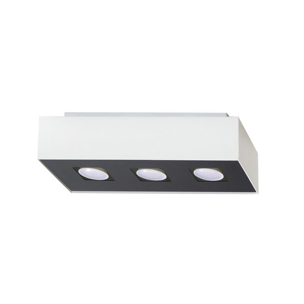 Aplique de techo MONO 3 blanco, GU10 - XauenBatt Iluminación