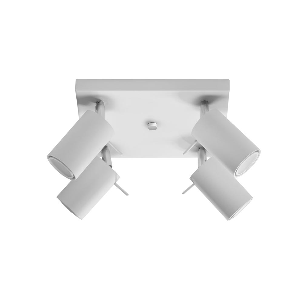 Aplique de techo RING 4 blanco, GU10 - XauenBatt Iluminación