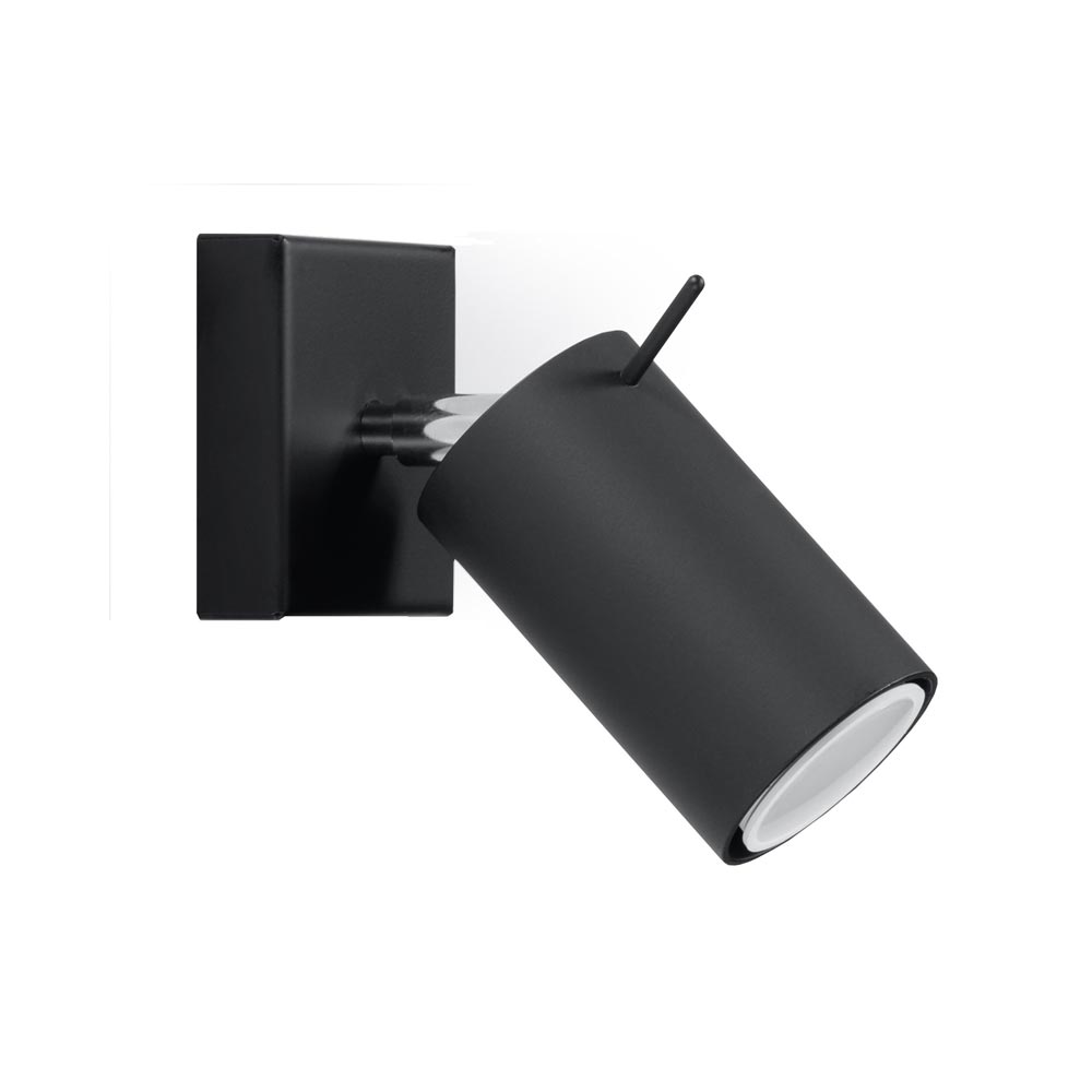 Aplique de pared RING negro, GU10 - XauenBatt Iluminación