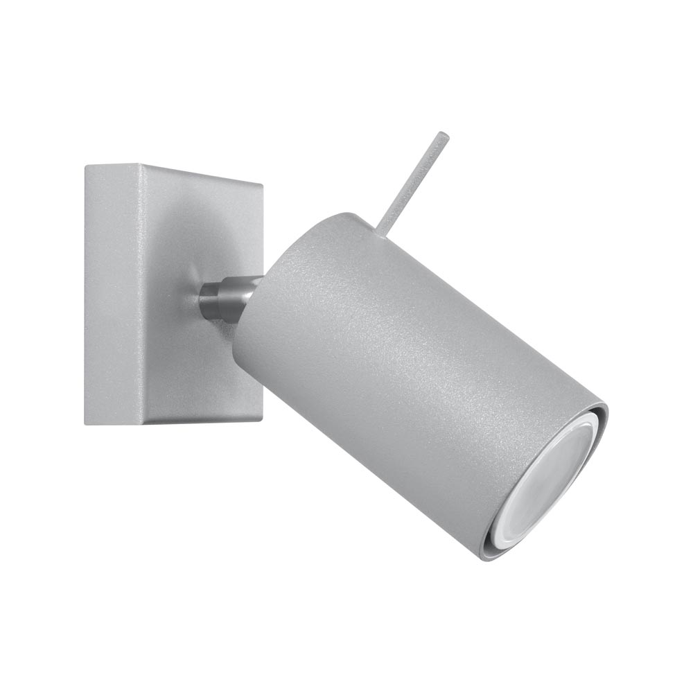 Aplique de pared RING 1 gris, GU10 - XauenBatt Iluminación