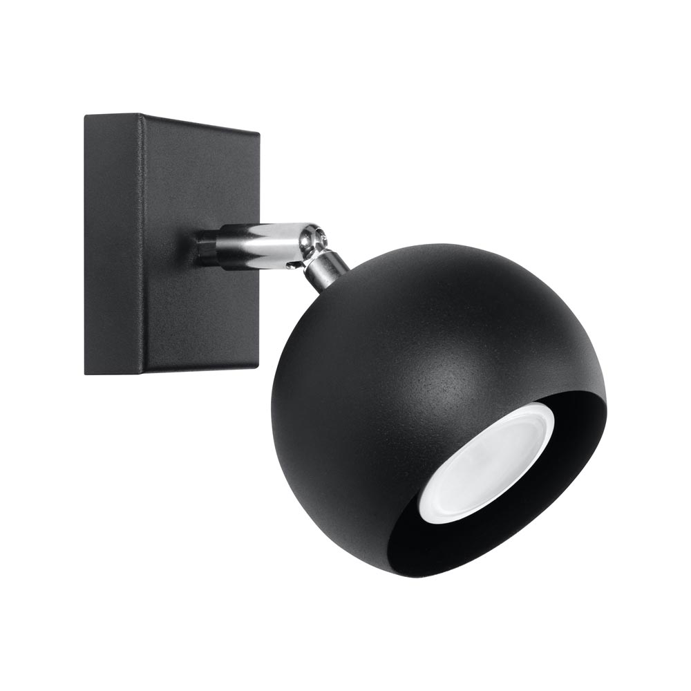 Aplique de pared OCULARE negro, GU10 - XauenBatt Iluminación