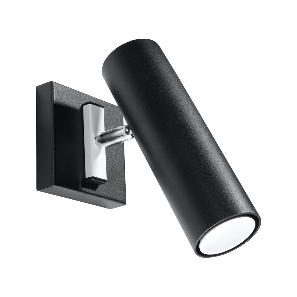 Aplique de pared DIREZIONE negro, GU10 - XauenBatt Iluminación