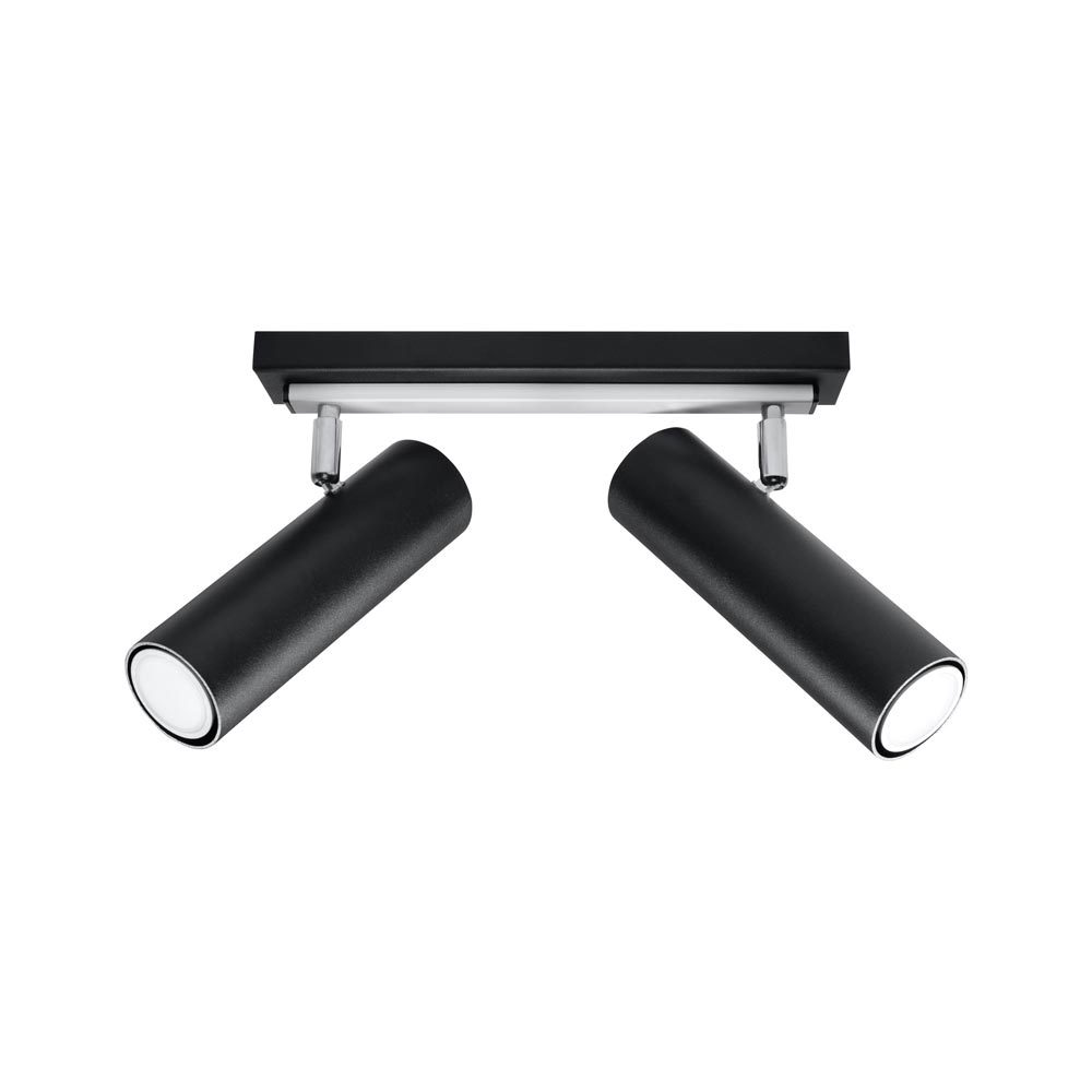 Aplique de techo DIREZIONE 2 negro, GU10 - XauenBatt Iluminación