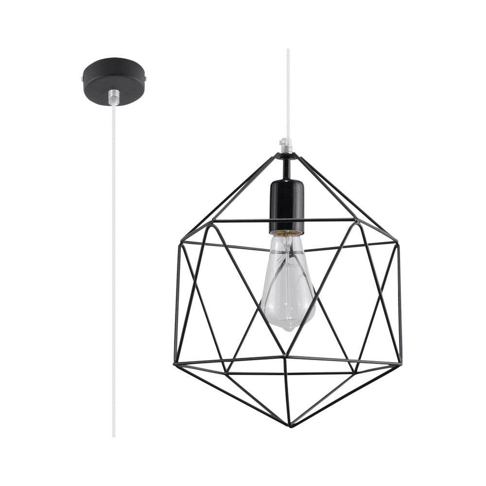 Lámpara de techo GASPARE negro, E27 - XauenBatt Iluminación