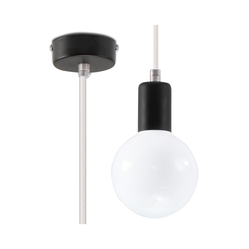 Lámpara de techo EDISON blanco, E27 - XauenBatt Iluminación