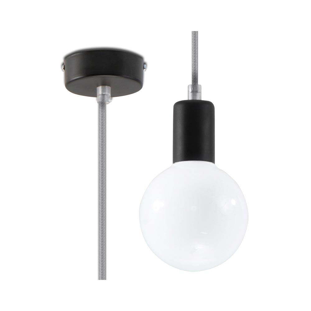 Lámpara de techo EDISON gris, E27 - XauenBatt Iluminación