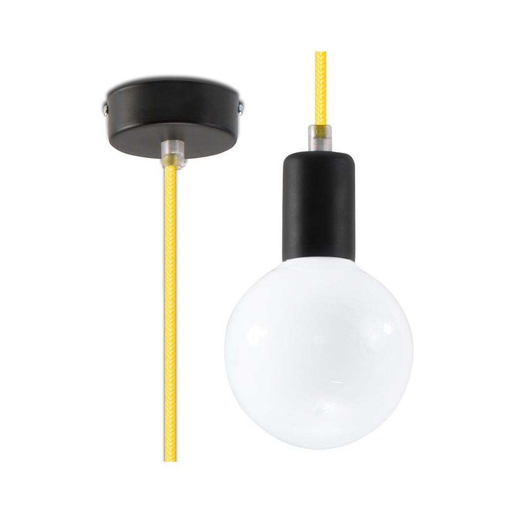 Lámpara de techo EDISON amarillo, E27 - XauenBatt Iluminación