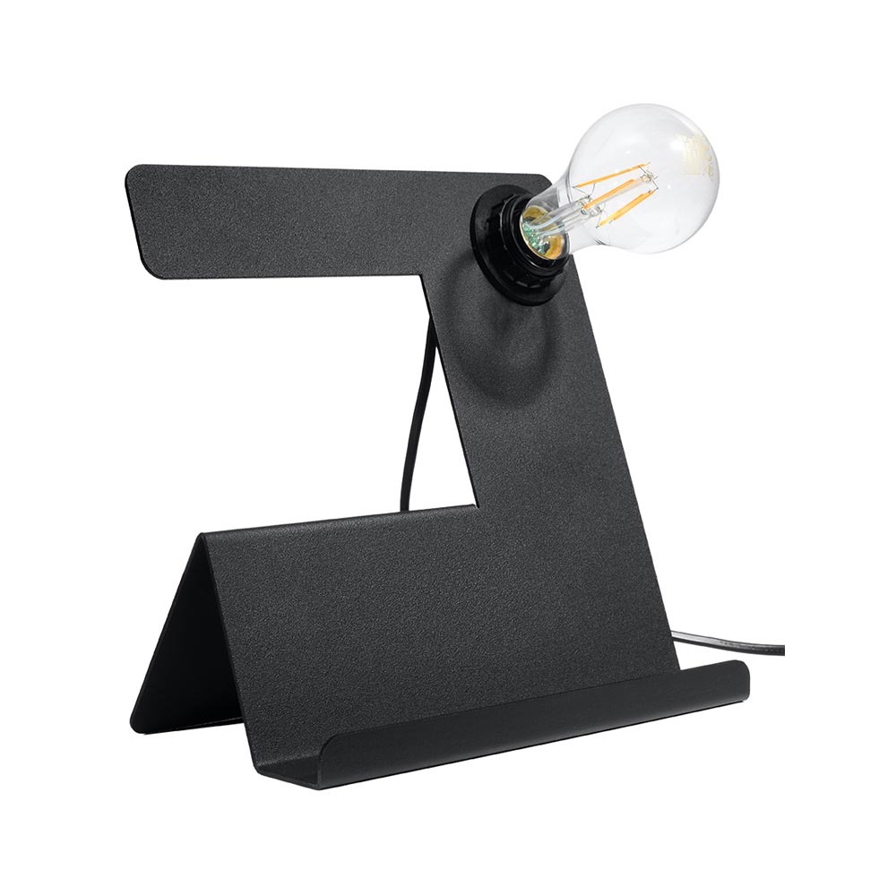 Lámpara de mesa INCLINE negro, E27 - XauenBatt Iluminación