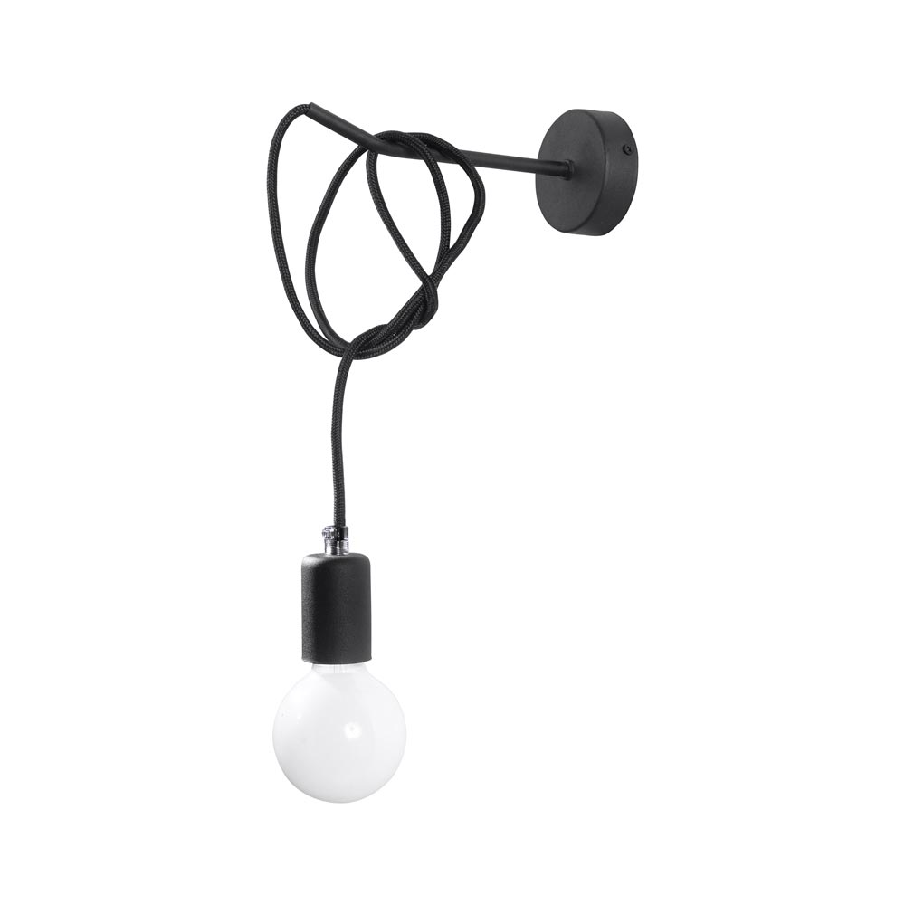 Aplique EDISON negro, E27 - XauenBatt Iluminación