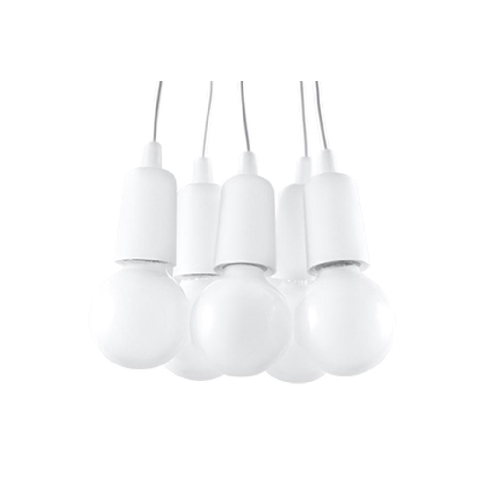 Lámpara de techo DIEGO 5 blanco, E27 - XauenBatt Iluminación