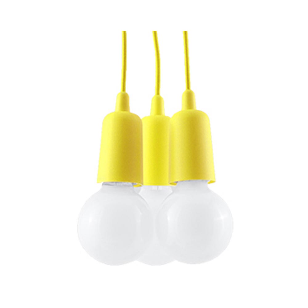 Lámpara de techo DIEGO 3 amarillo, E27 - XauenBatt Iluminación