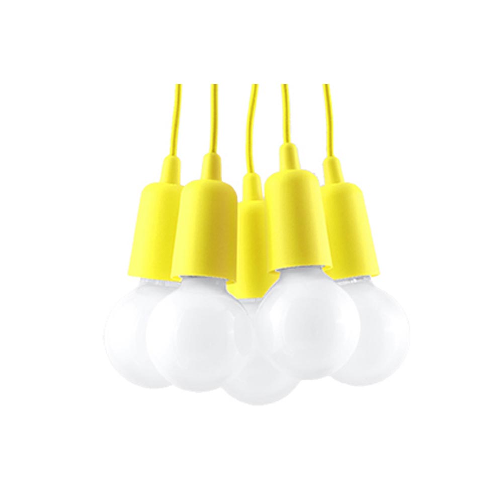 Lámpara de techo DIEGO 5 amarillo, E27 - XauenBatt Iluminación