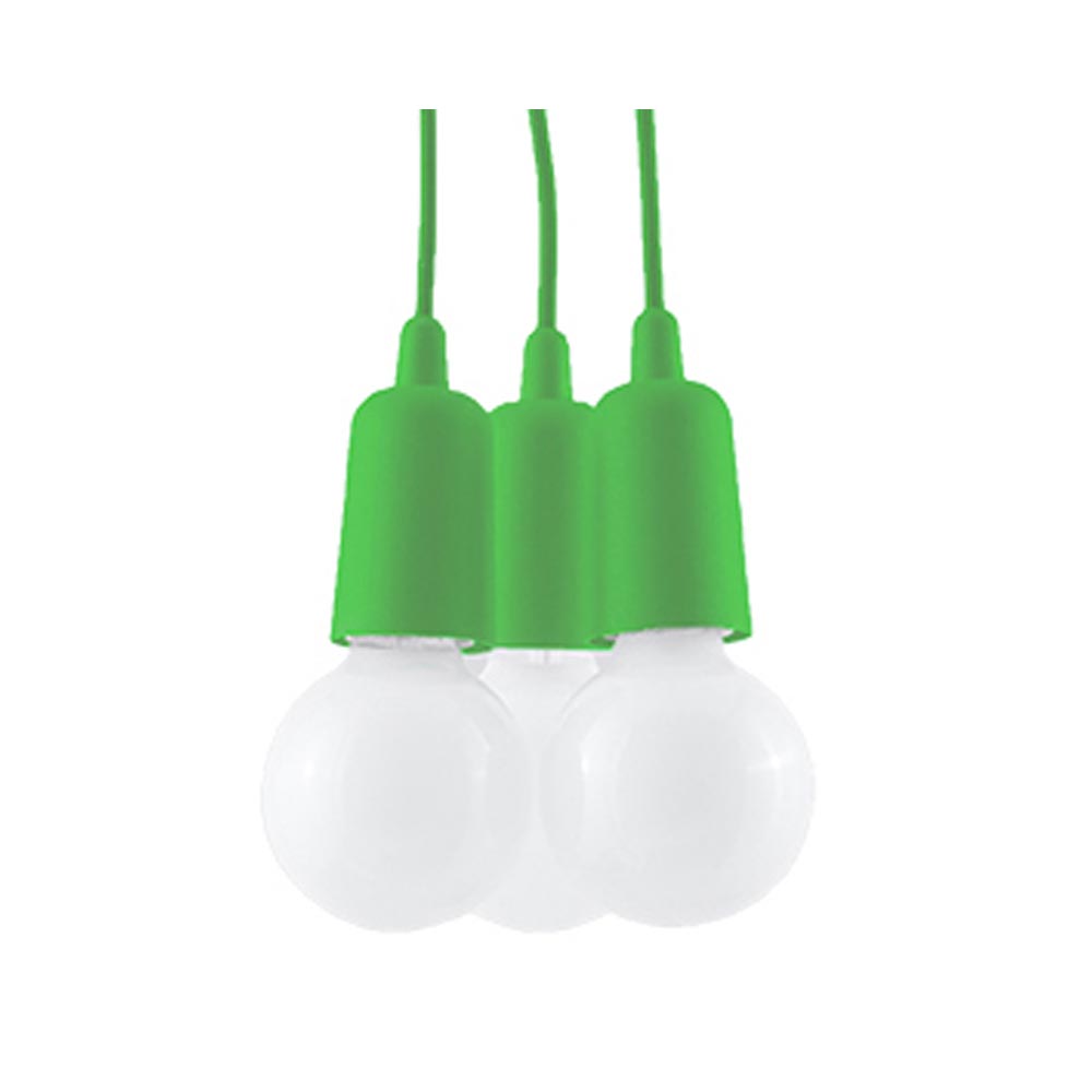 Lámpara de techo DIEGO 3 verde, E27 - XauenBatt Iluminación