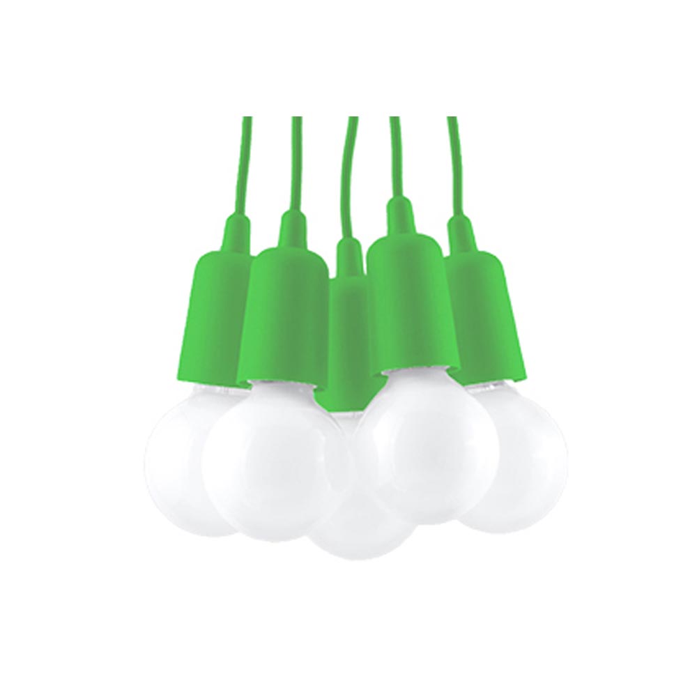 Lámpara de techo DIEGO 5 verde, E27 - XauenBatt Iluminación