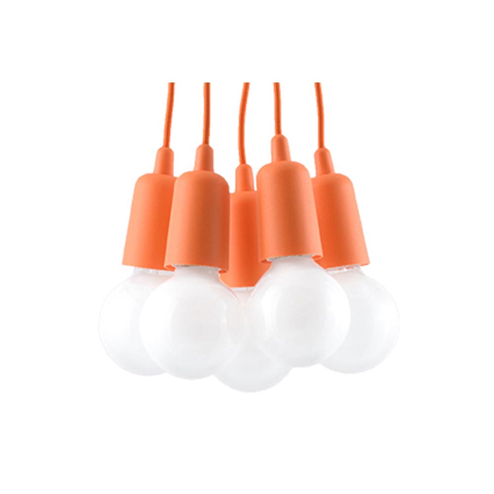 Lámpara de techo DIEGO 5 naranja, E27 - XauenBatt Iluminación