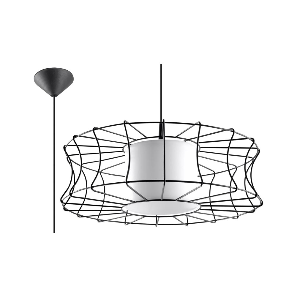 Lámpara de techo SALERNO negro, E27 - XauenBatt Iluminación