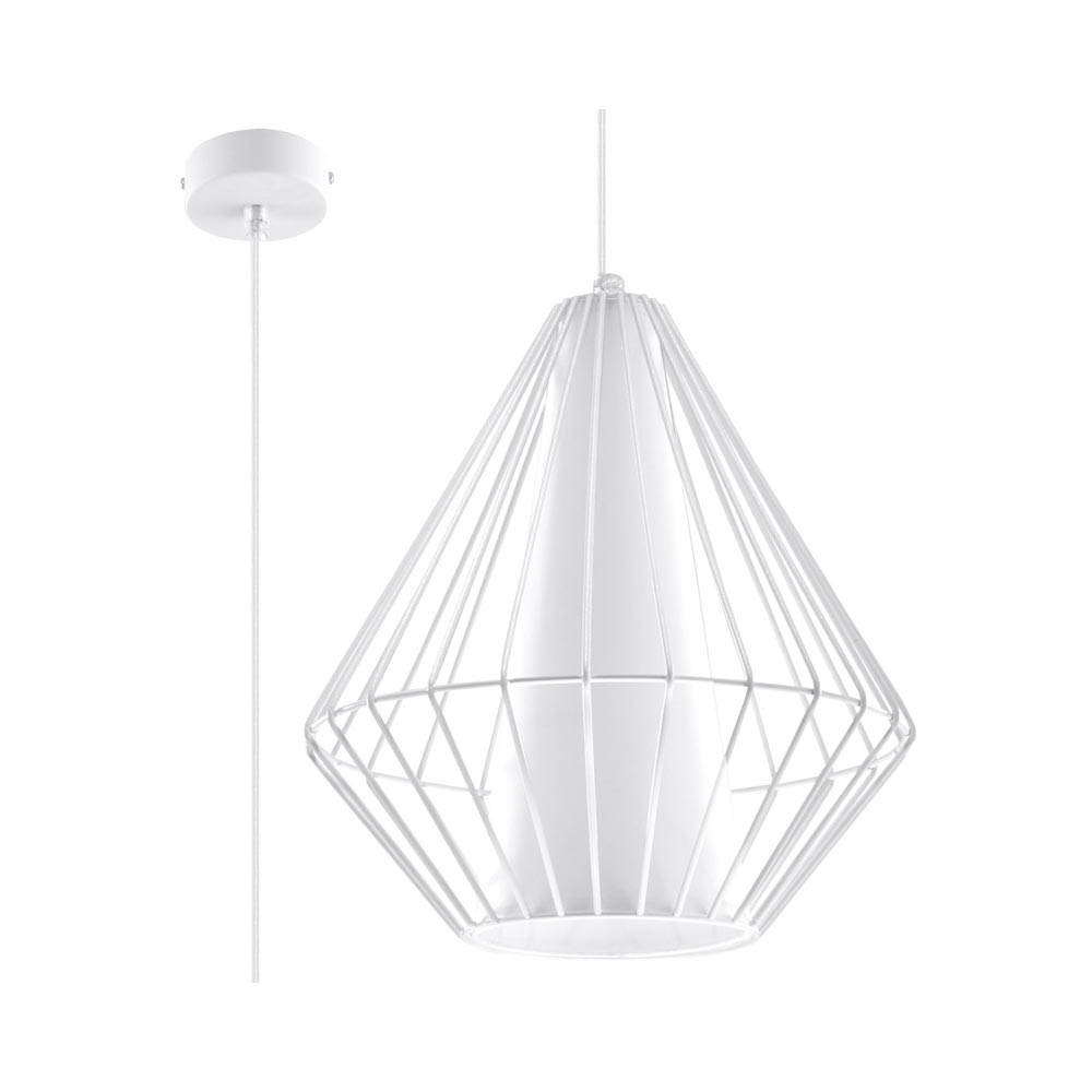 Lámpara de techo DEMI blanco, E27 - XauenBatt Iluminación