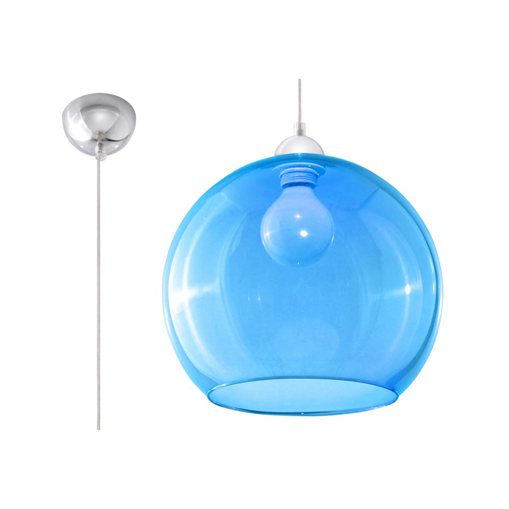 Lámpara colgante BALL azul, E27 - XauenBatt Iluminación