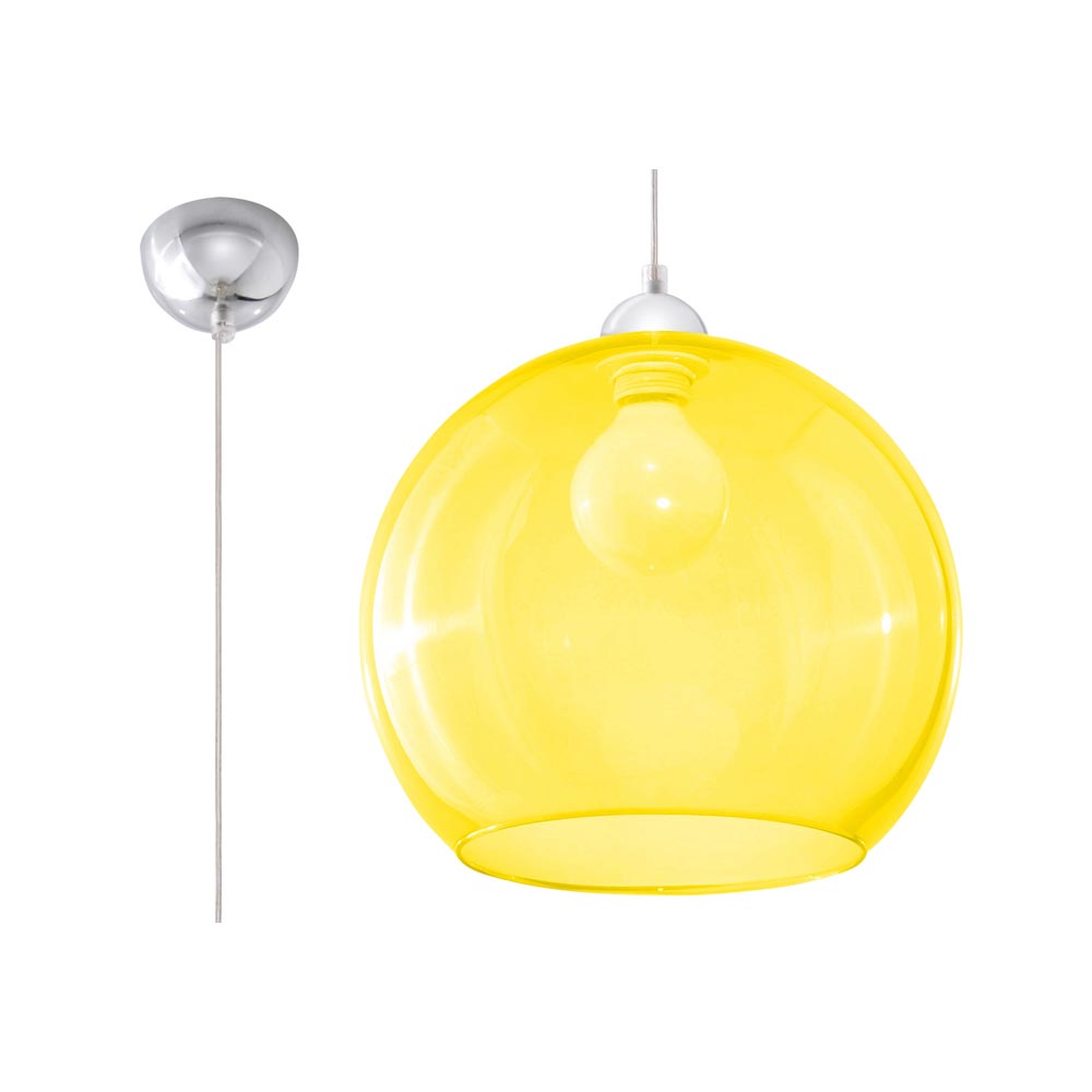 Lámpara colgante BALL amarillo, E27 - XauenBatt Iluminación