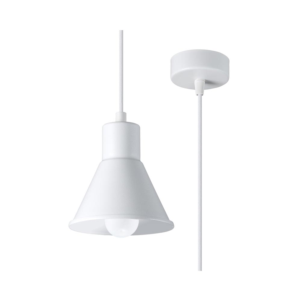 Lámpara colgante TALEJA 1 blanco E27 - XauenBatt Iluminación