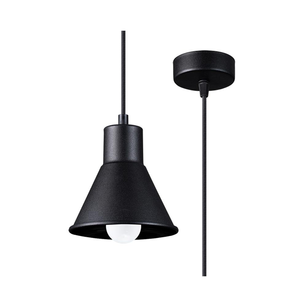 Lámpara colgante TALEJA 1 negro E27 - XauenBatt Iluminación