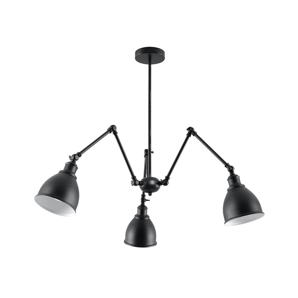 Lámpara suspendida STARK SHADE 3 negro, E27 - XauenBatt Iluminación