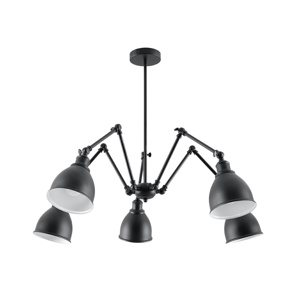 Lámpara suspendida STARK SHADE 5 negro, E27 - XauenBatt Iluminación