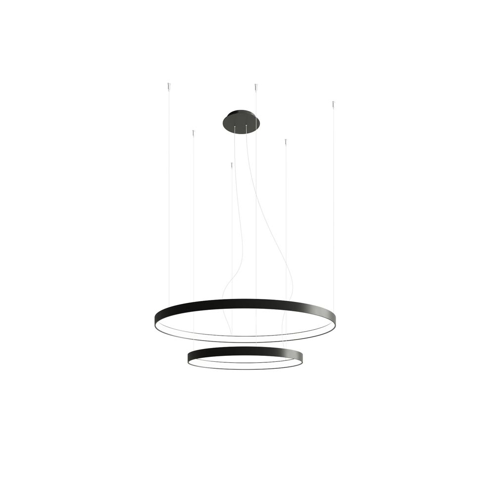 Lámpara colgante LED RIO 2 55/78, negro, 80W, 3000K - XauenBatt Iluminación